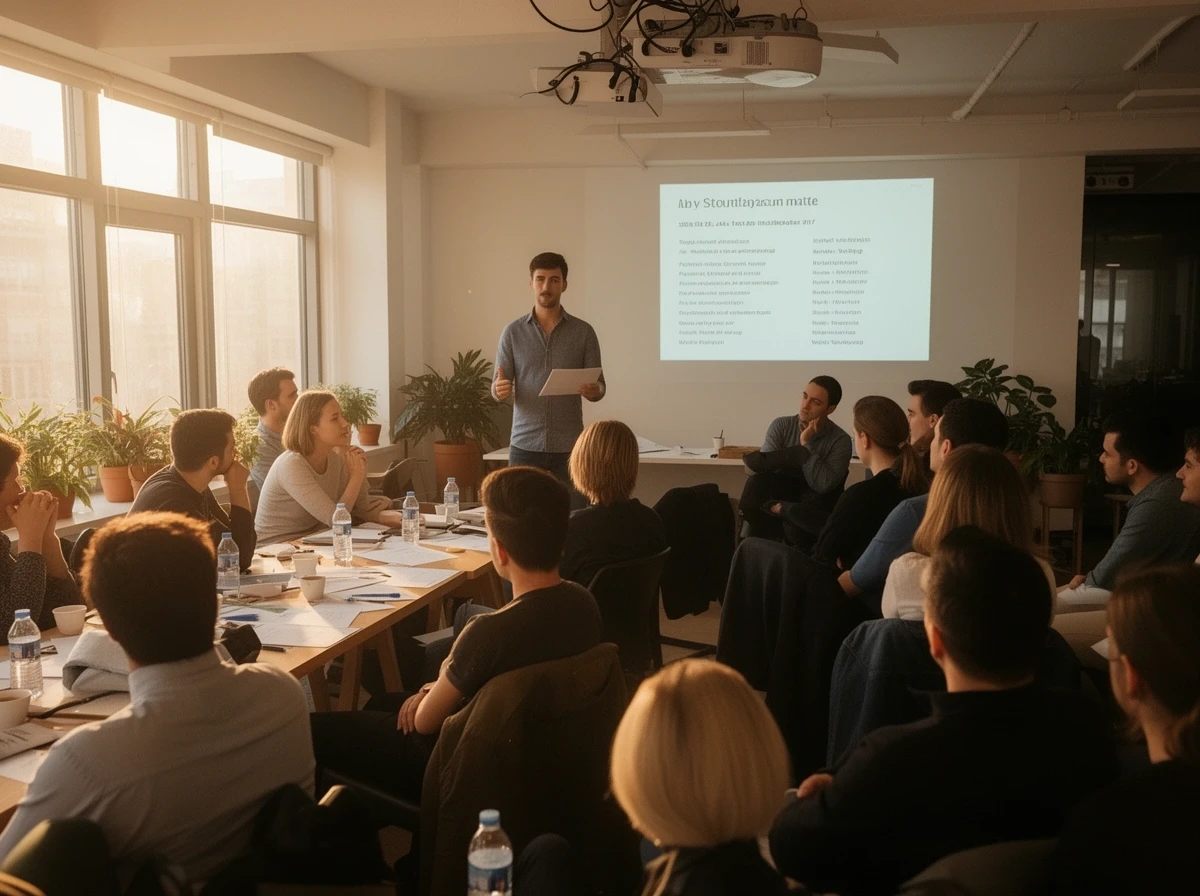 投資家とのミーティングシーン